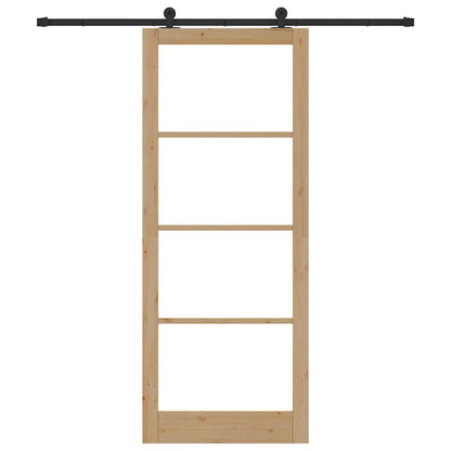 Schuifdeur Orkdal Bruin Hout En Metaal 93 x 232 cm