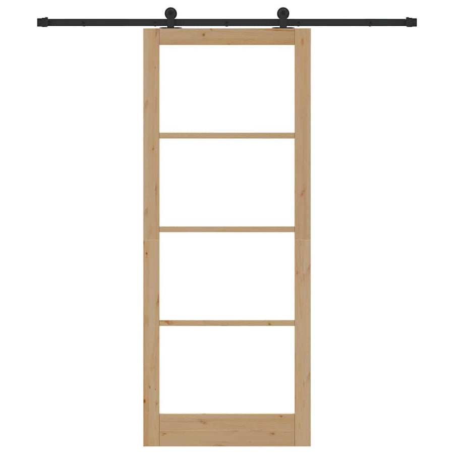 Schuifdeur Orkdal Bruin Hout En Metaal 93 x 232 cm