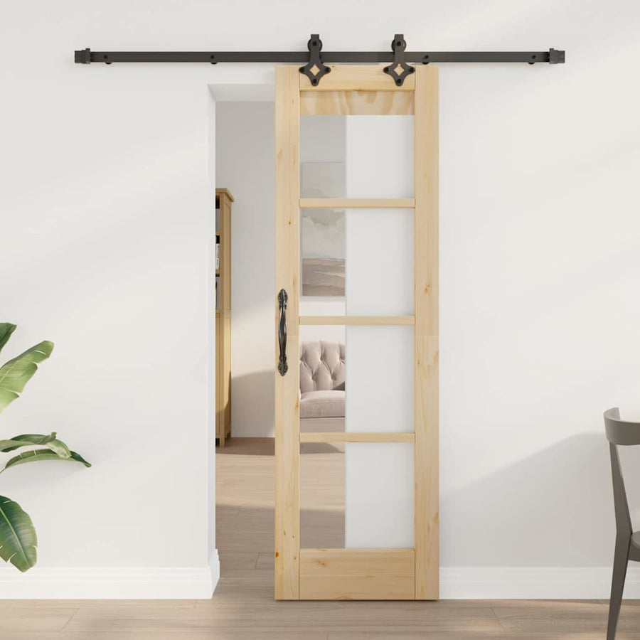 Schuifdeur Orkdal Natuurlijk En Zwart 61 X 198,5 Cm
