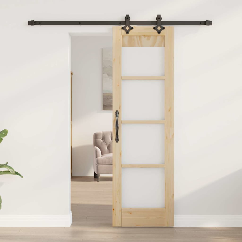 Schuifdeur Orkdal Natuurlijk En Zwart 61 X 198,5 Cm