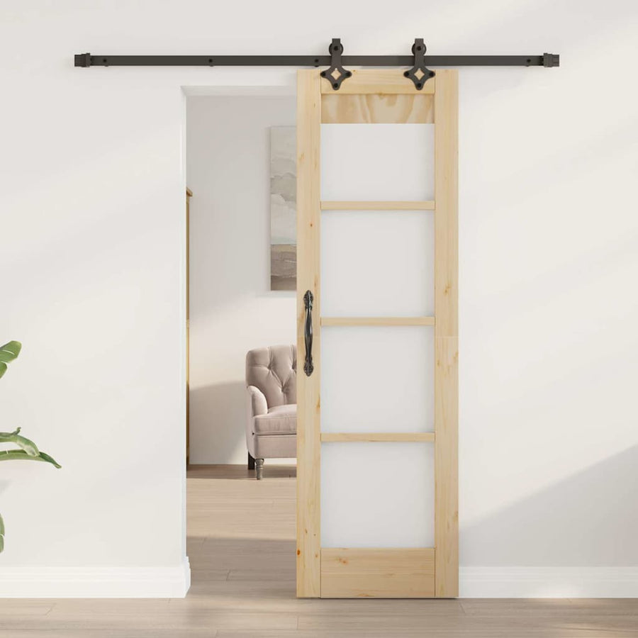 Schuifdeur Orkdal Natuurlijk En Zwart 61 X 198,5 Cm