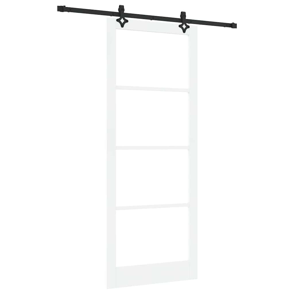 Schuifdeur Orkdal Hout En Metaal Wit En Zwart 93 x 232 cm