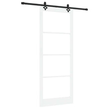 Schuifdeur Orkdal Hout En Metaal Wit En Zwart 93 x 232 cm