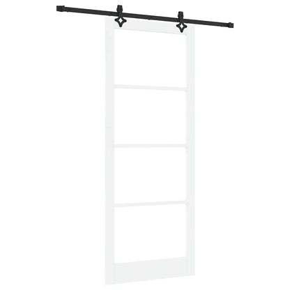 Schuifdeur Orkdal Hout En Metaal Wit En Zwart 93 x 232 cm