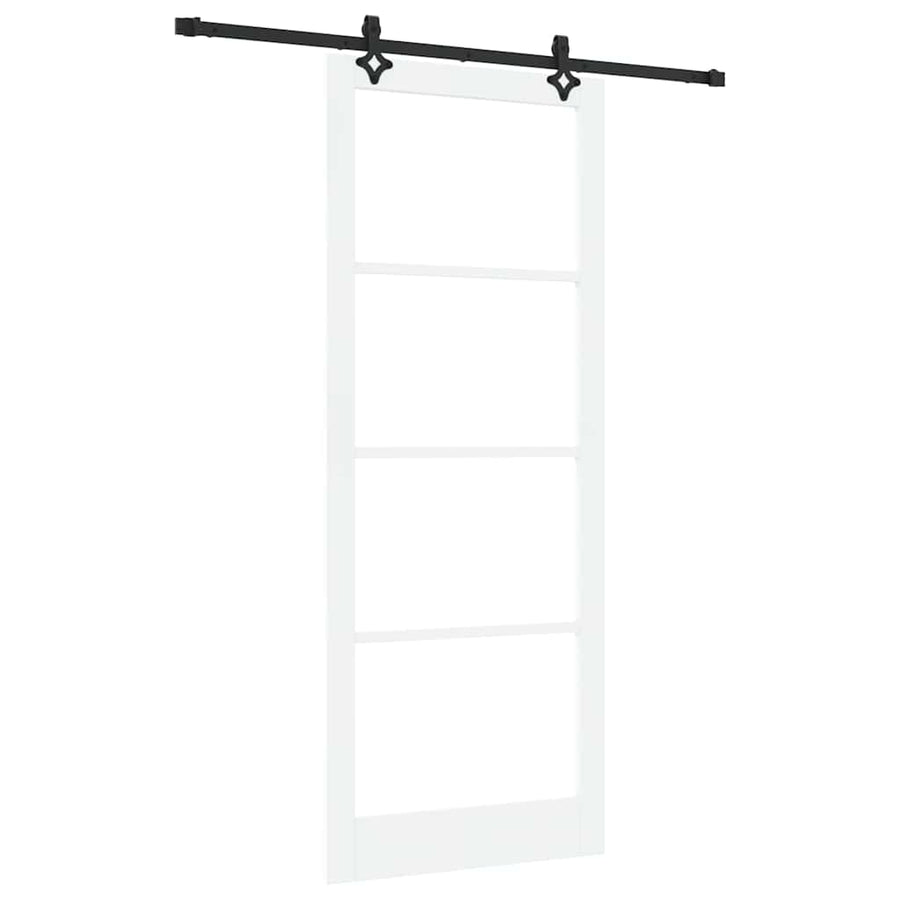 Schuifdeur Orkdal Hout En Metaal Wit En Zwart 93 x 232 cm