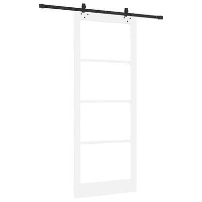 Schuifdeur Orkdal Hout En Metaal Wit En Zwart 93 x 232 cm