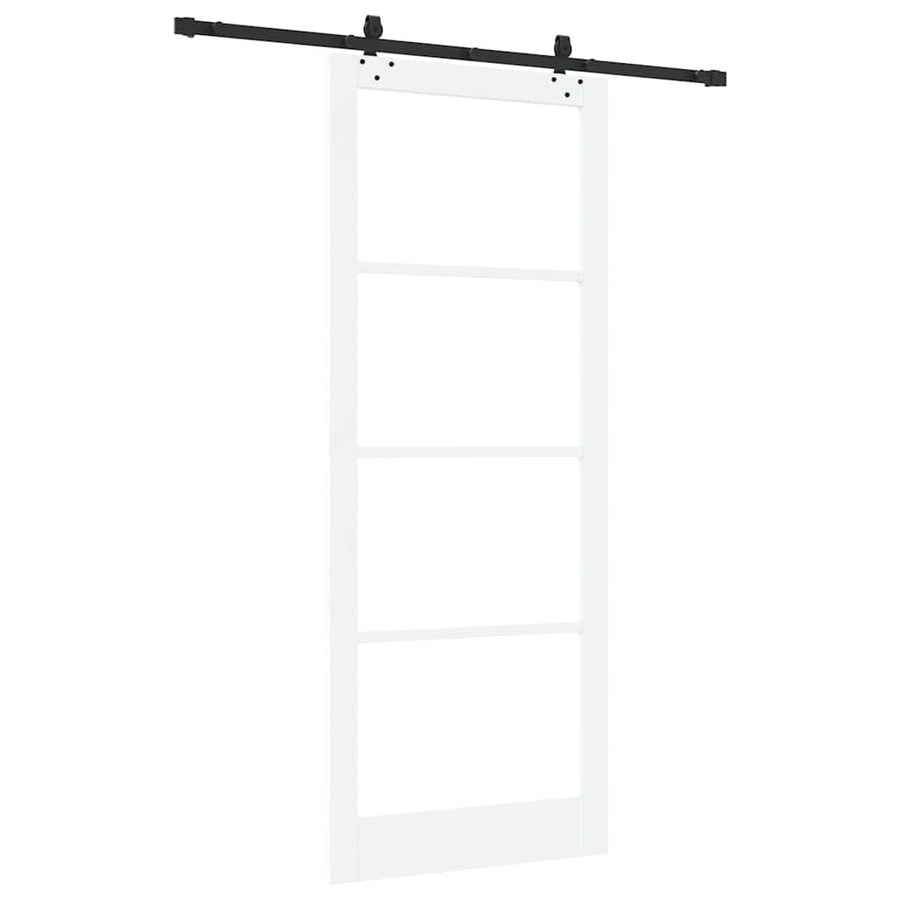 Schuifdeur Orkdal Hout En Metaal Wit En Zwart 93 x 232 cm