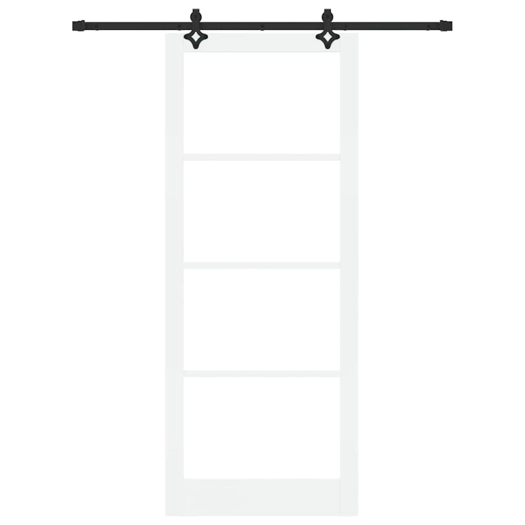 Schuifdeur Orkdal Hout En Metaal Wit En Zwart 93 x 232 cm