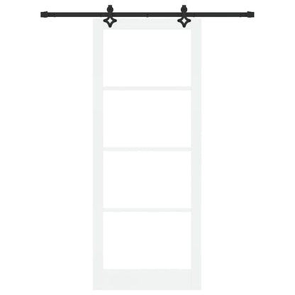 Schuifdeur Orkdal Hout En Metaal Wit En Zwart 93 x 232 cm