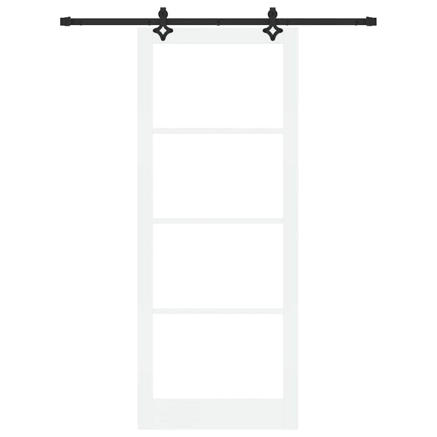 Schuifdeur Orkdal Hout En Metaal Wit En Zwart 93 x 232 cm