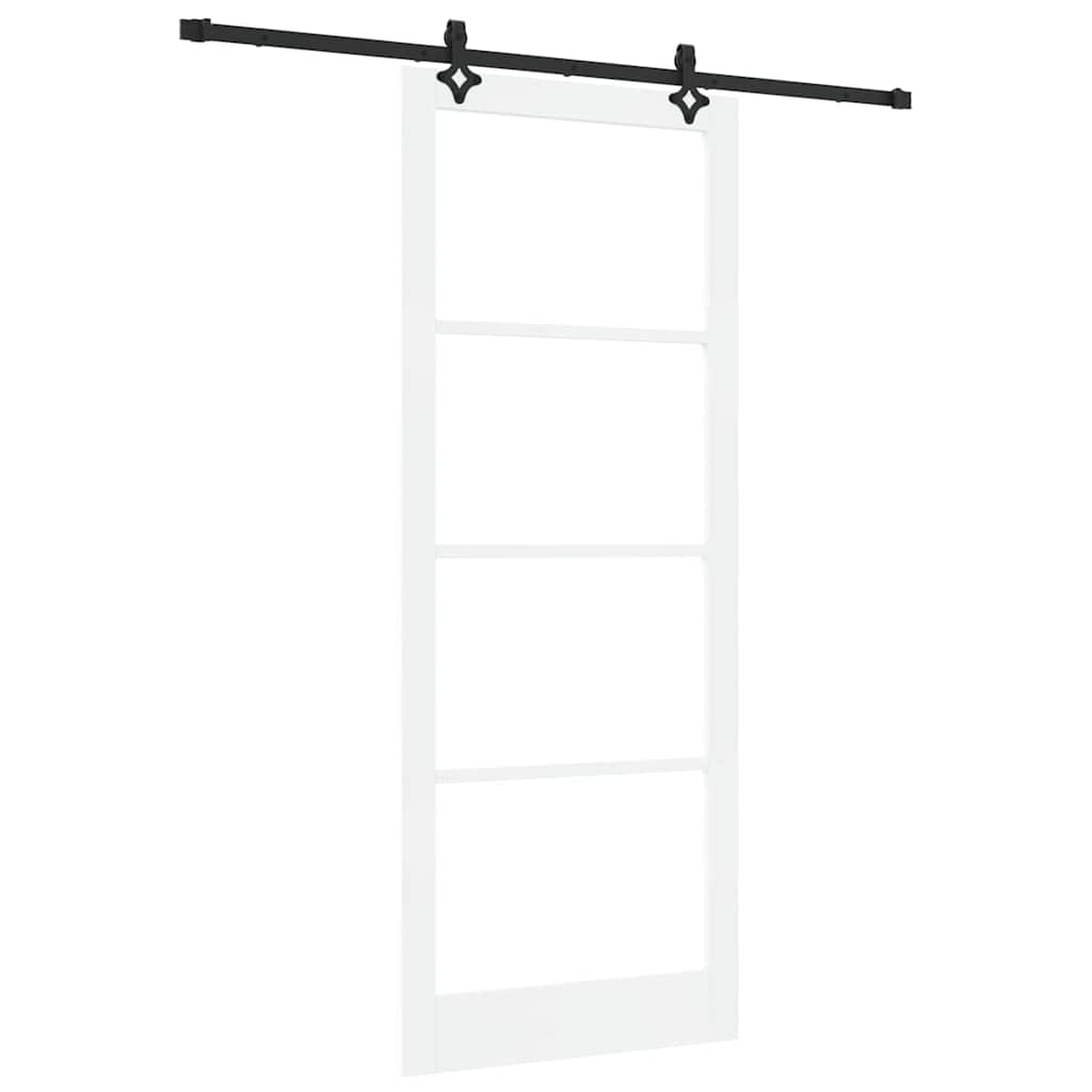 Schuifdeur Orkdal Hout En Metaal Wit En Zwart 93 x 232 cm