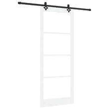 Schuifdeur Orkdal Hout En Metaal Wit En Zwart 93 x 232 cm