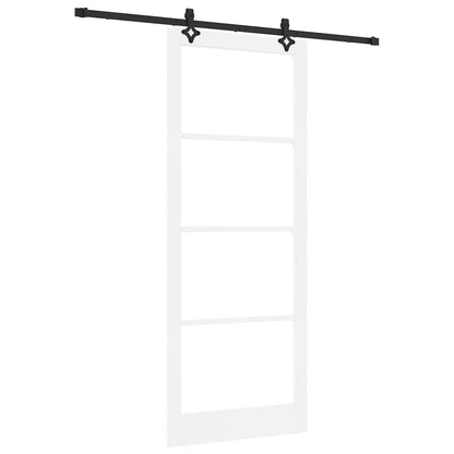 Schuifdeur Orkdal Hout En Metaal Wit En Zwart 93 x 232 cm