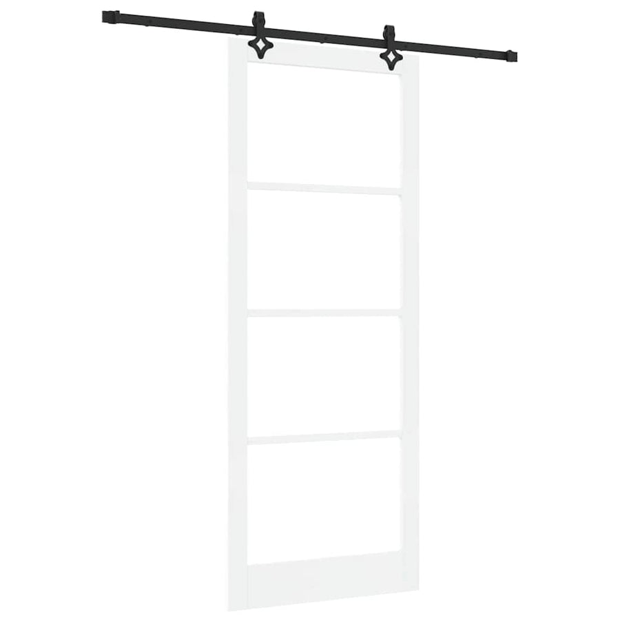 Schuifdeur Orkdal Hout En Metaal Wit En Zwart 93 x 232 cm