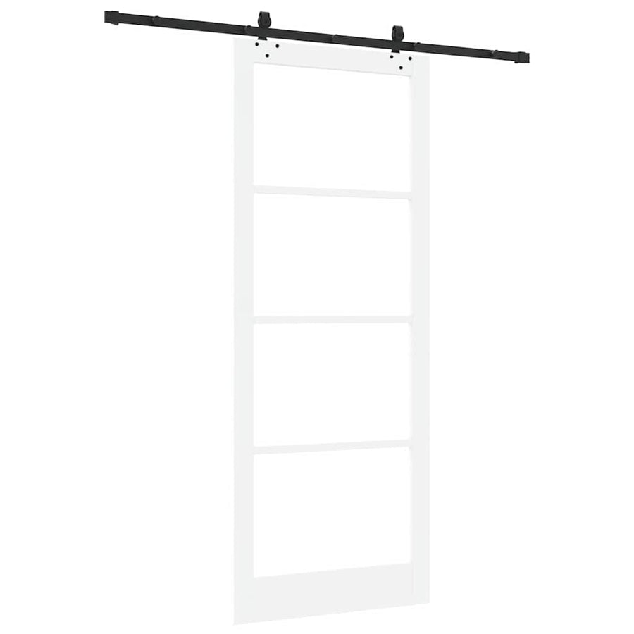 Schuifdeur Orkdal Hout En Metaal Wit En Zwart 93 x 232 cm
