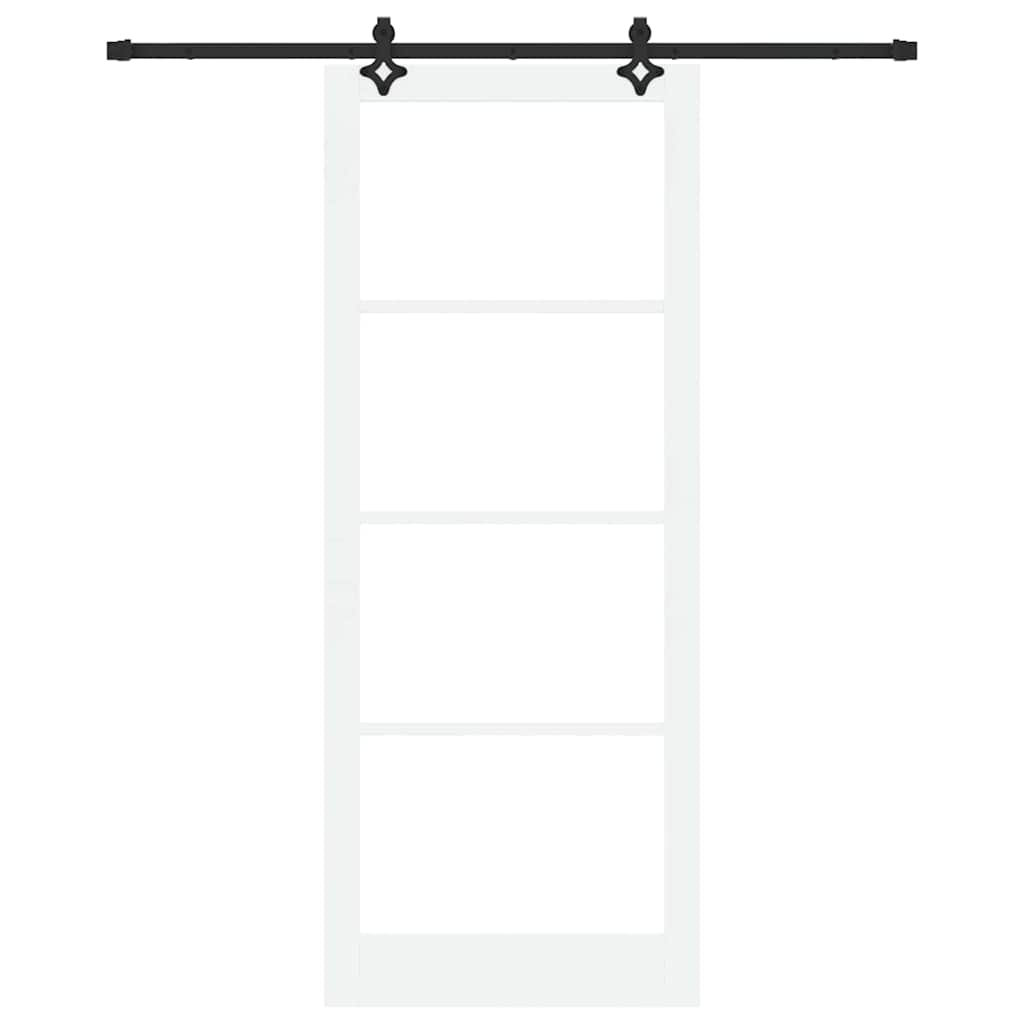 Schuifdeur Orkdal Hout En Metaal Wit En Zwart 93 x 232 cm