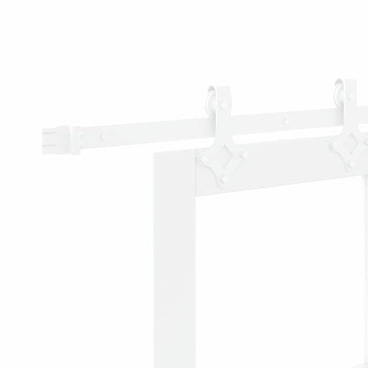 Schuifdeur Wit 73,5 x 211 cm Massief grenenhout en glas