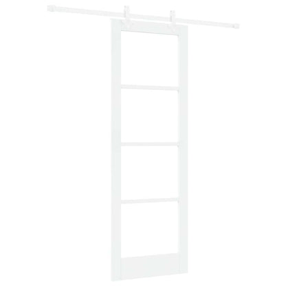 Schuifdeur Wit 73,5 x 211 cm Massief grenenhout en glas