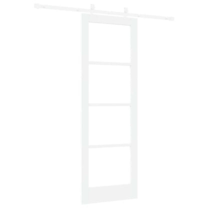 Schuifdeur Wit 73,5 x 211 cm Massief grenenhout en glas