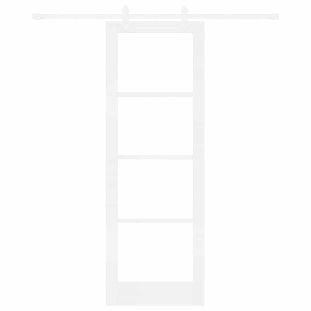 Schuifdeur Wit 73,5 x 211 cm Massief grenenhout en glas