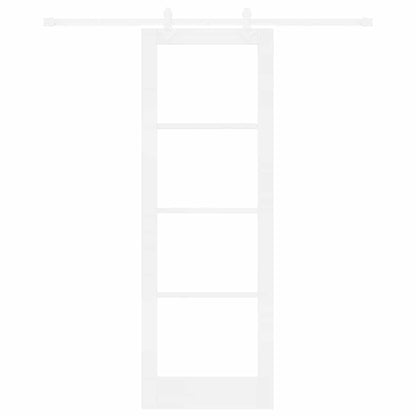 Schuifdeur Wit 73,5 x 211 cm Massief grenenhout en glas