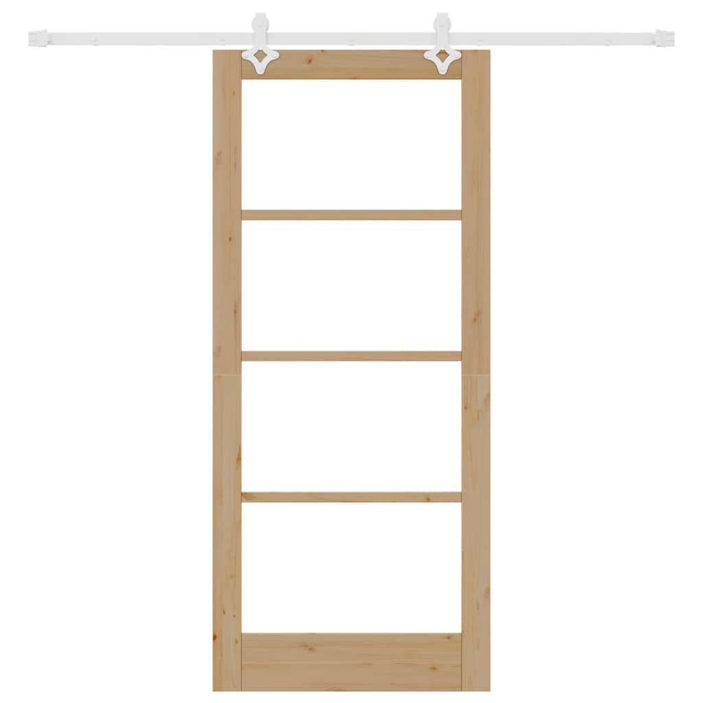 Schuifdeur Naturel 86 x 198,5 cm Massief grenenhout en glas