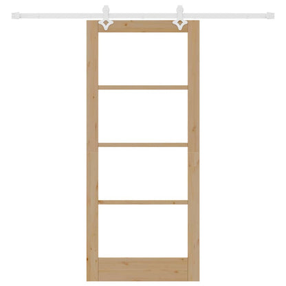 Schuifdeur Naturel 86 x 198,5 cm Massief grenenhout en glas