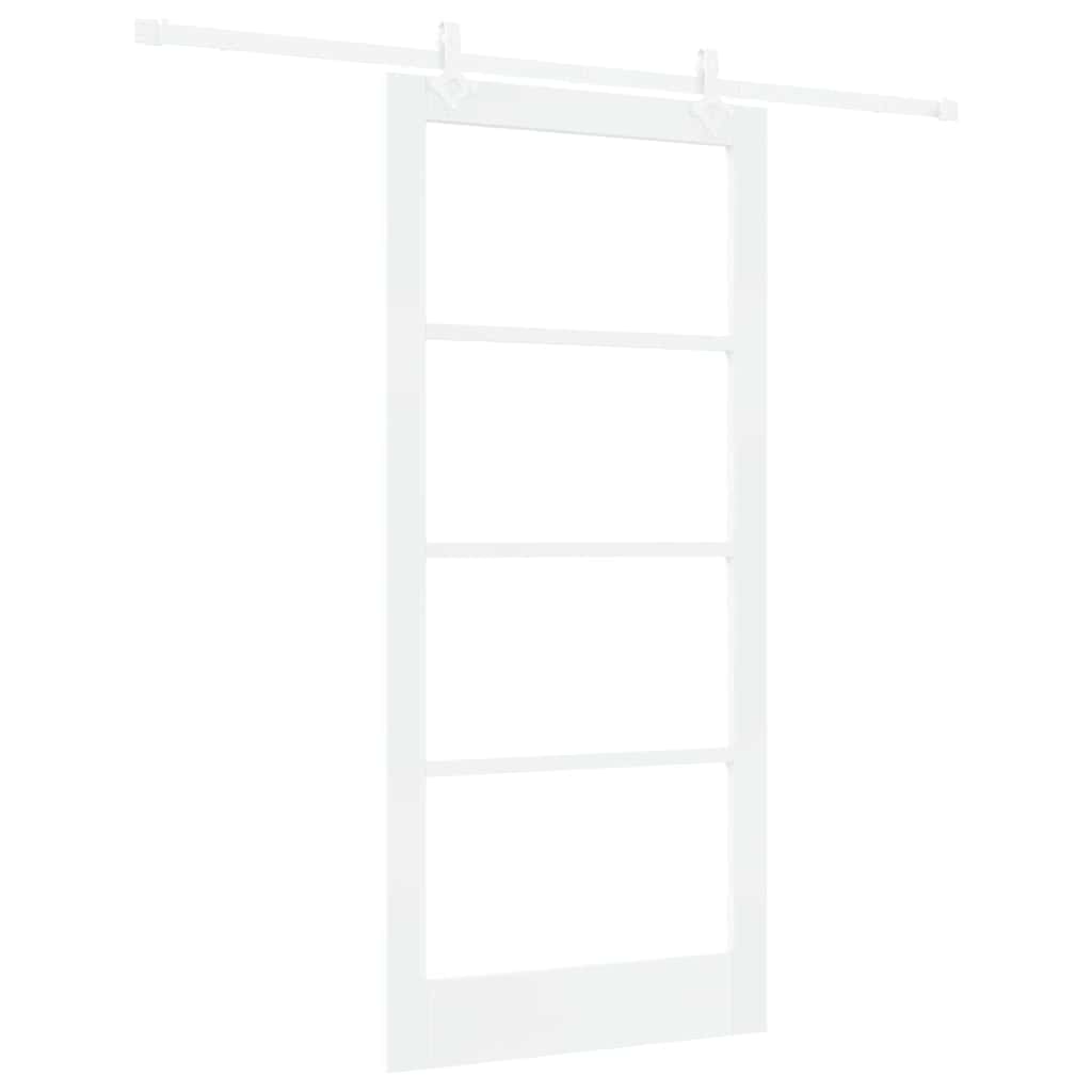 Schuifdeur Hout En Metaal Wit 93 x 202 cm
