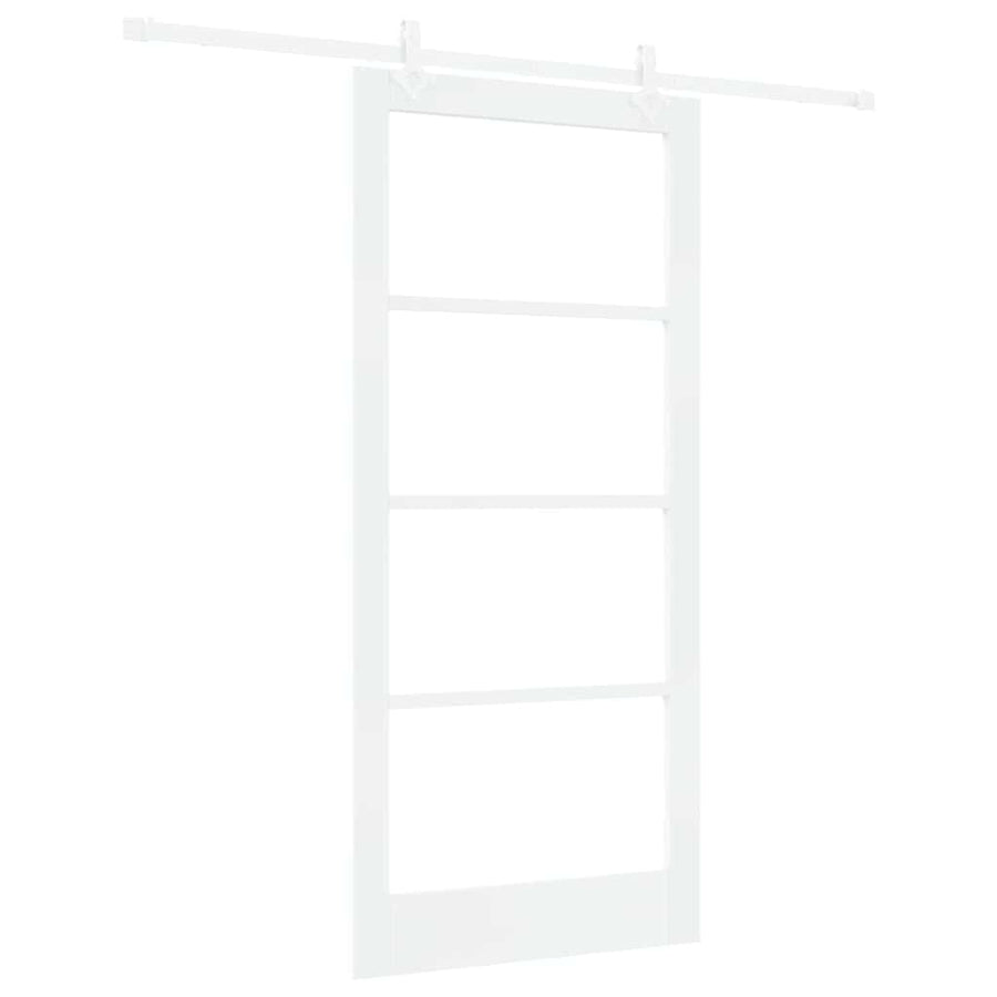 Schuifdeur Hout En Metaal Wit 93 x 202 cm