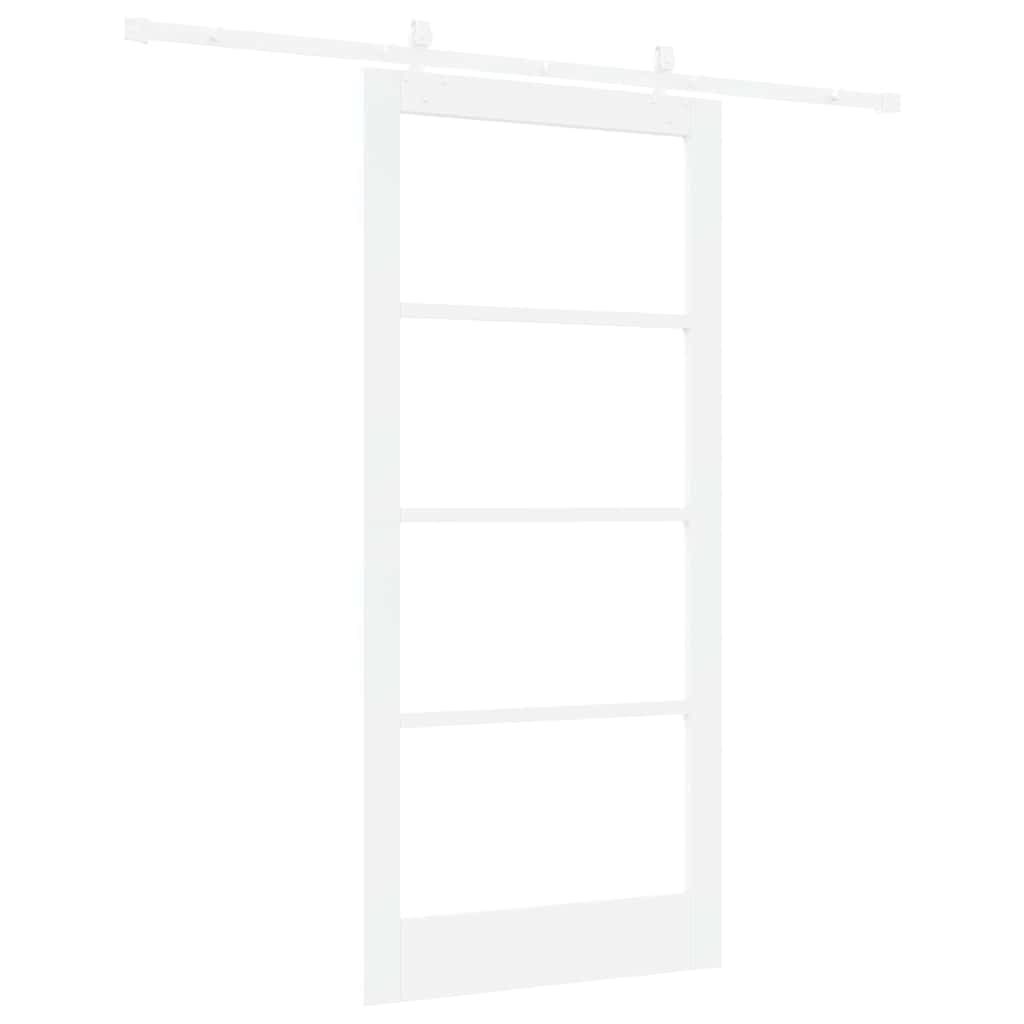 Schuifdeur Hout En Metaal Wit 93 x 202 cm