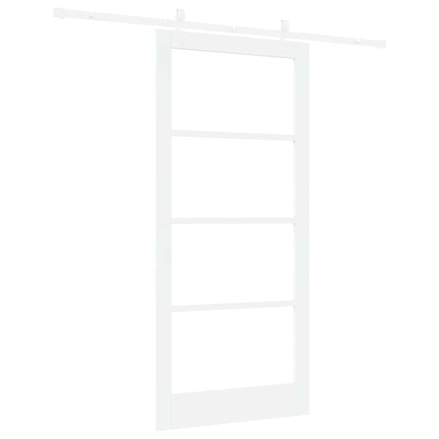 Schuifdeur Hout En Metaal Wit 93 x 202 cm