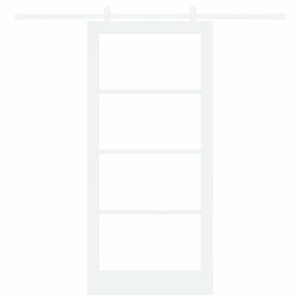 Schuifdeur Hout En Metaal Wit 93 x 202 cm