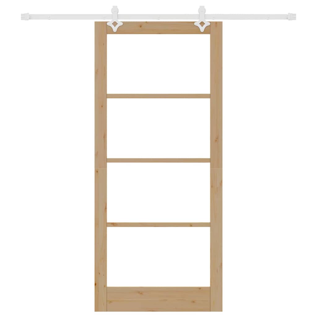 Schuifdeur Bruin Hout En Metaal 93 x 211 cm
