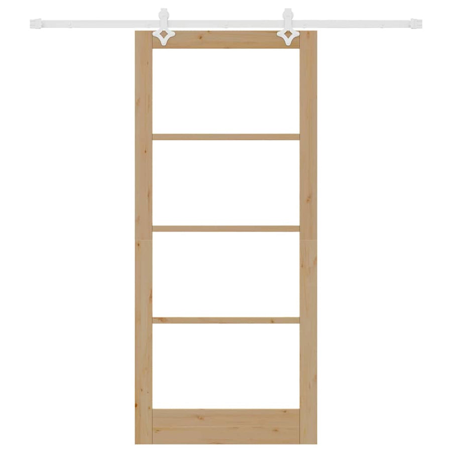 Schuifdeur Bruin Hout En Metaal 93 x 211 cm