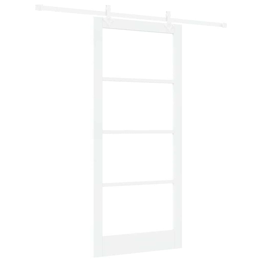 Schuifdeur Hout En Metaal Wit 93 x 211 cm