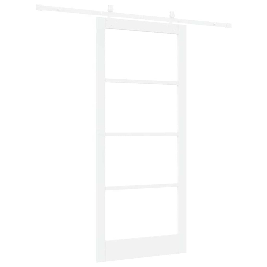 Schuifdeur Hout En Metaal Wit 93 x 211 cm
