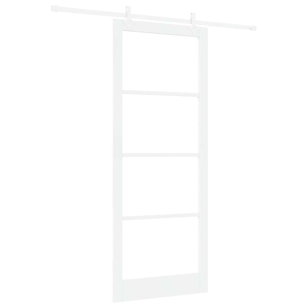 Schuifdeur Staal En Hout Wit 93 x 232 cm