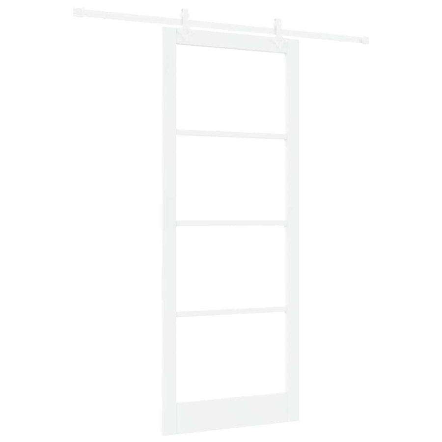 Schuifdeur Staal En Hout Wit 93 x 232 cm