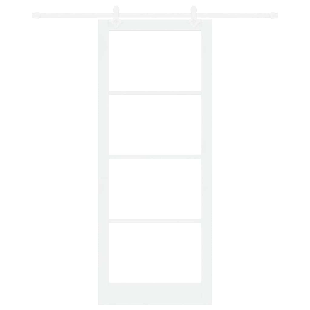 Schuifdeur Staal En Hout Wit 93 x 232 cm