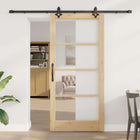 Sliding Door Anders Brown Wood And Metal 93 x 202 cm