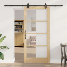 Schuifdeur Anders Bruin Hout En Metaal 93 x 202 cm