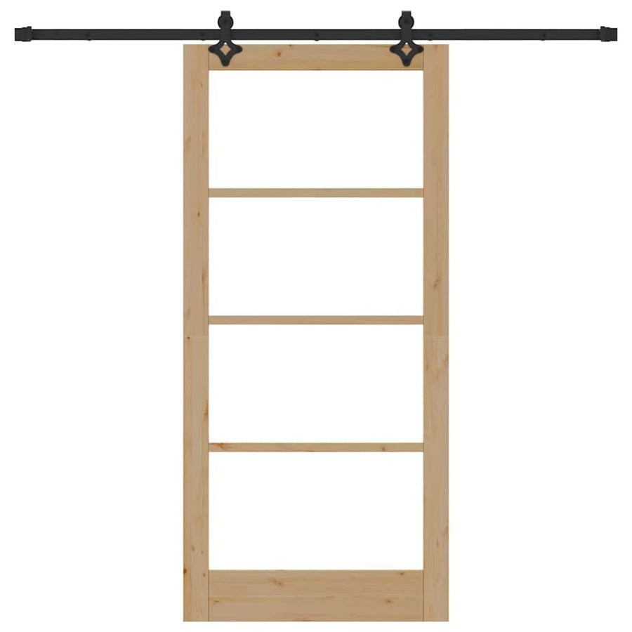 Schuifdeur Anders Bruin Hout En Metaal 93 x 202 cm