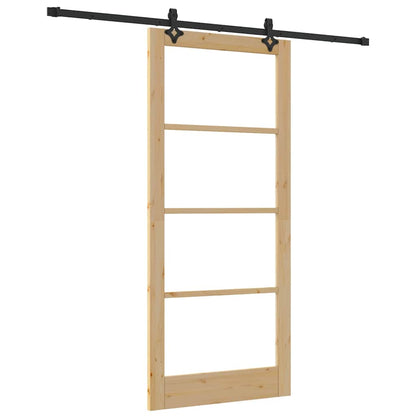 Schuifdeur Anders Bruin Hout En Metaal 93 x 211 cm