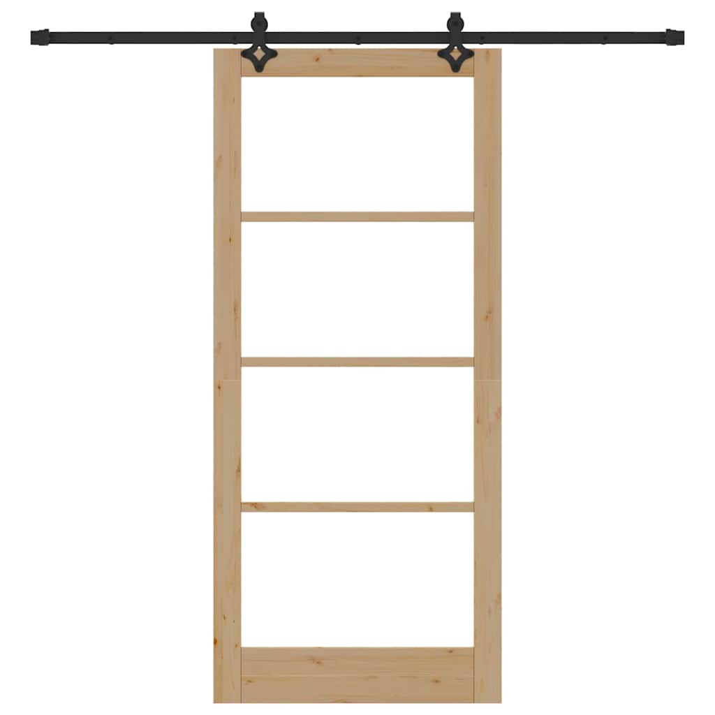 Schuifdeur Anders Bruin Hout En Metaal 93 x 211 cm