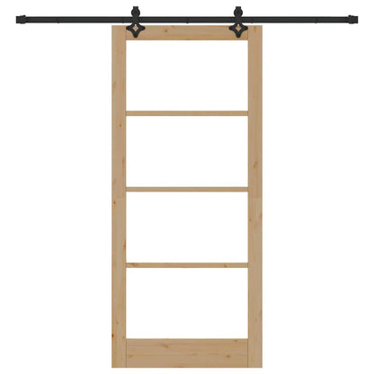 Schuifdeur Anders Bruin Hout En Metaal 93 x 211 cm