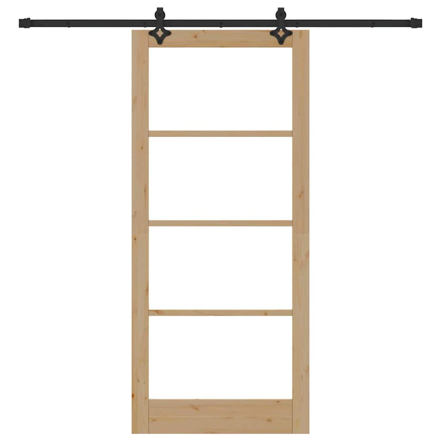 Schuifdeur Anders Bruin Hout En Metaal 93 x 211 cm