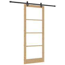 Schuifdeur Anders Bruin Hout En Metaal 93 x 232 cm