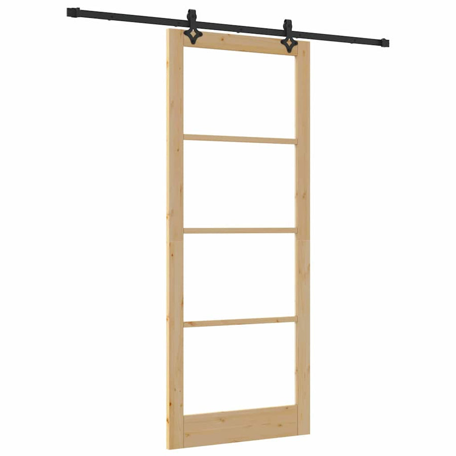 Schuifdeur Anders Bruin Hout En Metaal 93 x 232 cm