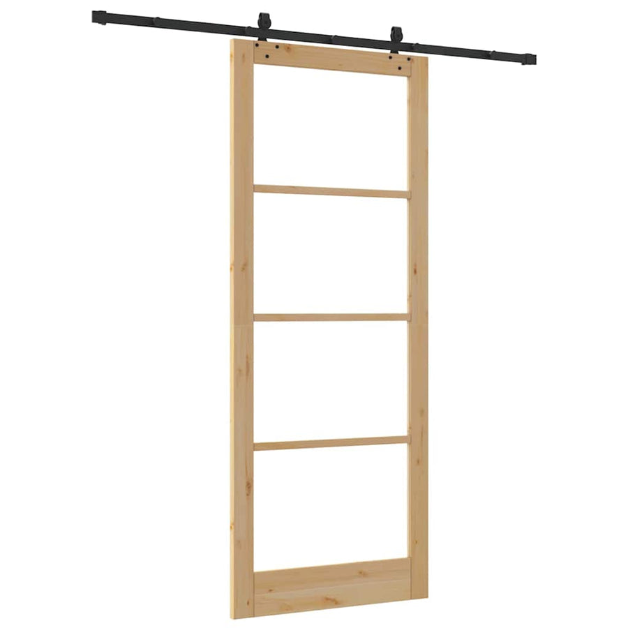 Schuifdeur Anders Bruin Hout En Metaal 93 x 232 cm