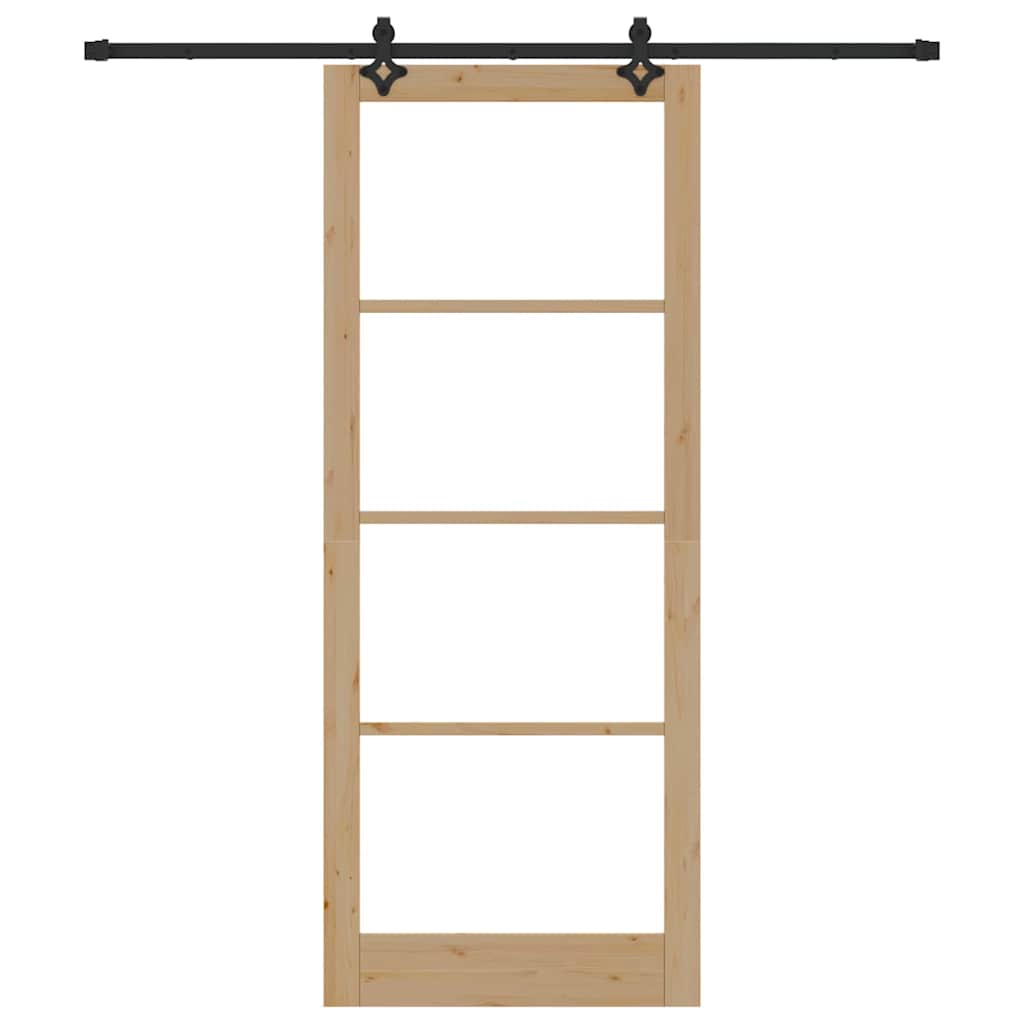 Schuifdeur Anders Bruin Hout En Metaal 93 x 232 cm